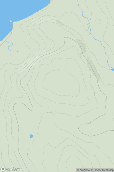 Thumbnail image for Bryniau [Llandudno to Wrexham] [SH798746] showing contour plot for surrounding peak